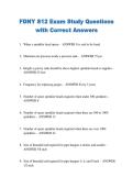 FDNY S12 Exam Study Questions  with Correct Answers 