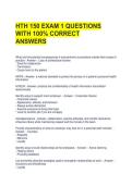 HTH 150 EXAM 1 QUESTIONS WITH 100&percnt; CORRECT ANSWERS