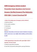 AMR Emergency Vehicle Incident  Prevention Exam Questions And Correct  Answers &lpar;Verified Answers&rpar; Plus Rationales  2026 Q&A &vert; Instant Download Pdf 
