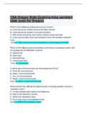 CNA Oregon State Exam &lpar;Certified Nursing Assistant&rpar;&colon; Questions with Answers and Rationales Study Guide