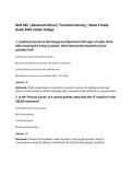 NUR 282 &vert; Advanced Clinical &sol; Transition Nursing &vert; Week 2 Study Guide 2026 &vert;Galen College