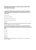 NUR 282 &vert; Advanced Clinical &sol; Transition Nursing &vert; Week 5 Study Guide 2026 &vert;Galen College