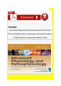 Advanced Physiology And Pathophysiology&colon; Essentials For Clinical Practice&comma; 2nd Edition Nancy C&period; Tkacs&comma;Linda L&period; Herrmann All Chapters 1-17 With Questions And Answers Complete A&plus; Guide Test Bank 