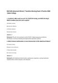 NUR 282 Advanced Clinical &sol; Transition Nursing Exam 2 Practice 2026 &vert;Galen College