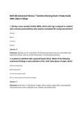 NUR 282 Advanced Clinical &sol; Transition Nursing Exam 4 Study Guide 2026 &vert;Galen College