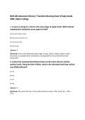 NUR 282 Advanced Clinical &sol; Transition Nursing Exam 8 Study Guide 2026 &vert;Galen College