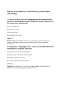NUR 282 Advanced Clinical &sol; Transition Nursing Final Exam 2026 &vert;Galen College