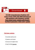 ATI RN Comprehensive Predictor Exit  Level 3 Exam 2026 with NGN featuring all  180 questions with Answers verified  from actual exam content&period;with Expert Verified Explanation 20262027 update 