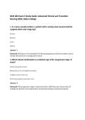 NUR 282 Exam 5 Study Guide&colon; Advanced Clinical and Transition Nursing 2026 &vert;Galen College