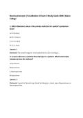 Nursing Concepts &sol; Foundations II Exam 3 Study Guide 2026 &vert;Galen College