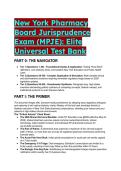 2026&sol;2027 New York MPJE Pharmacy Law Test Bank &vert; 88 High-Yield Practice Questions & Detailed Answers to Pass the NY Board Exam
