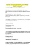 ILE PREP FINAL EXAM QUESTIONS AND CORRECT ANSWERS 2026&sol;2027
