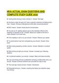 MVA ACTUAL EXAM QUESTIONS AND COMPLETE STUDY GUIDE 2026