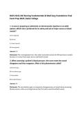 NUR 210 & 242 Nursing Fundamentals & Med-Surg Foundations Final Exam Prep 2026 &vert;Galen College