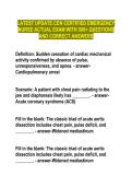 LATEST UPDATE CEN CERTIFIED EMERGENCY  NURSE ACTUAL EXAM WITH 500&plus; QUESTIONS  AND CORRECT ANSWERS