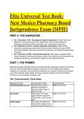 Elite New Mexico MPJE Test Bank 2026&sol;2027 &vert; Pharmacy Jurisprudence Law Questions & Answers