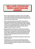 AQA A-Level Psychology Paper 2 Questions and Answers &mdash; Complete Exam Practice & Revision Guide &lpar;Research Methods&comma; Biopsychology & Approaches&rpar; &mdash; A comprehensive&comma; exam-focused resource designed to help students prepare for AQA A-Level Psychology Paper 2&period; Th