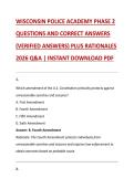 WISCONSIN POLICE ACADEMY PHASE 2  QUESTIONS AND CORRECT ANSWERS  &lpar;VERIFIED ANSWERS&rpar; PLUS RATIONALES  2026 Q&A &vert; INSTANT DOWNLOAD PDF