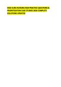 MED-SURG NURSING NGN PRACTICE QUESTIONS & PRIORITIZATION CASE STUDIES 2026 COMPLETE SOLUTIONS UPDATED  