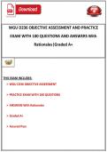 WGU D236 Objective Assessment and Practice Exam with 100 Questions and Answers with Rationales Graded A&plus; Complete Study Guide