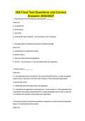 IHS Final Test Questions and Correct Answers 2026&sol;2027