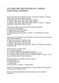 D312 ANATOMY AND PHYSIOLOGY I LESSON QUESTIONS & ANSWERS