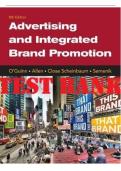 Test Bank &ndash; Advertising and Integrated Brand Promotion &lpar;8th Edition&rpar; by Thomas O&rsquo;Guinn&comma; Chris Allen&comma; Angeline Close Scheinbaum & Richard J&period; Semenik&colon; Questions&comma; Answers and Rationales Study Guide