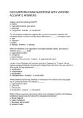 D312 MIDTERM EXAM QUESTIONS WITH VERIFIED ACCURATE ANSWERS