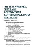 Elite Universal Test Bank 2026&sol;2027&colon; Corporations&comma; Partnerships&comma; Estates & Trusts &vert; OBBBA 2026 Optimized &vert; 88 Questions with Full Distractor & Mentor Analysis