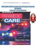 TEST BANK FORParamedic Care&colon; Principles & Practice 6th Edition&comma; Volume&period; 1 &ndash; 5&comma; by &lpar;Bledsoe