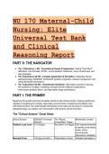 Maternal-Child Nursing NU 170 Elite Test Bank & Clinical Reasoning Report &lpar;2026&sol;2027 AAP & ACOG Guidelines&rpar;