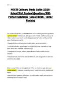 NOCTI Culinary Study Guide 2026- Actual Well Revised Questions With Perfect Solutions &lpar;Latest 2026 &sol; 2027 Update&rpar; 