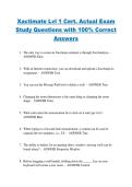 Xactimate Lvl 1 Cert&period; Actual Exam  Study Questions with 100&percnt; Correct  Answers