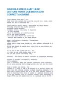 5350 M3L2 ETHICS AND THE NP LECTURE NOTES QUESTIONS AND CORRECT ANSWERS