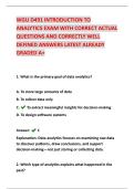 WGU D491 INTRODUCTION TO  ANALYTICS EXAM WITH CORRECT ACTUAL  QUESTIONS AND CORRECTLY WELL  DEFINED ANSWERS LATEST ALREADY  GRADED A&plus; 