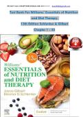 Test Bank For Williams' Essentials of Nutrition and Diet Therapy&comma; 13th Edition Schlenker & Gilbert Chapter 1 - 25