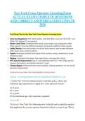New York Crane Operator Licensing Exam 2026&colon; Complete Practice Examination with Actual Questions and Correct Answers