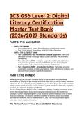 IC3 GS6 Level 2 Master Test Bank &ndash; Digital Literacy Certification &lpar;2026&sol;2027 Standards&rpar; &ndash; Fully Aligned with IC3 Global Standard 6
