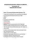 HUD CERTIFICATION 2026 EXAM &ndash; VERSION A & B &lpar;COMPOSITE&rpar; Total Questions&colon; 180 Passing Score&colon; 80&percnt; &lpar;144 correct&rpar;