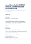 Pharm HESI Practice EXAM 2025-2026 QUESTIONS AND CORRECT ANSWERS ACCURATE 