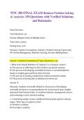 WPC 300 Final Exam&colon; Business Problem Solving &ndash; Complete Practice Examination