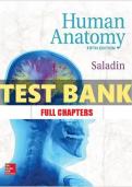 Test Bank &ndash; Human Anatomy &lpar;5th Edition&rpar; by Kenneth S&period; Saladin&colon; Questions&comma; Answers and Rationales Study Guide