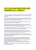 HCD 330 EXAM QUESTIONS AND ANSWERS ALL CORRECT 