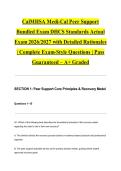 CalMHSA Medi-Cal Peer Support Bundled Exam DHCS Standards Actual Exam 2026&sol;2027 with Detailed Rationales &vert; Complete Exam-Style Questions &vert; Pass Guaranteed &ndash; A&plus; Graded