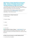 SOD Theory 1 Exam Questions & Answers 2026 &ndash; School of Disciples Study Guide &vert; Verified Solutions & High-Score Prep