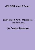ATI CBC Level 3 Exam PDF &vert; Study Guide&comma; Review Notes & Practice Questions