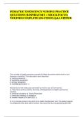 PEDIATRIC EMERGENCY NURSING PRACTICE QUESTIONS &lpar;RESPIRATORY &plus; SHOCK FOCUS&rpar; VERIFIED COMPLETE SOLUTIONS Q&A UPDTED