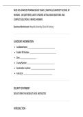 NURS 615 ADVANCED PHARMACOLOGY EXAM 2 &vert; MARYVILLE UNIVERSITY SCHOOL OF NURSING - &lpar;60 QUESTIONS&rpar; LATEST UPDATED ACTUAL EXAM QUESTIONS AND COMPLETE SOLUTIONS &vert; VERIFIED ANSWERS