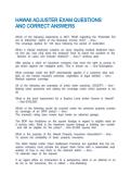 HAWAII ADJUSTER EXAM QUESTIONS AND CORRECT ANSWERS