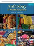 Test Bank &ndash; Anthology of World Scriptures &lpar;9th Edition&rpar; by Robert E&period; Van Voorst&colon; Questions&comma; Answers and Rationales Study Guide